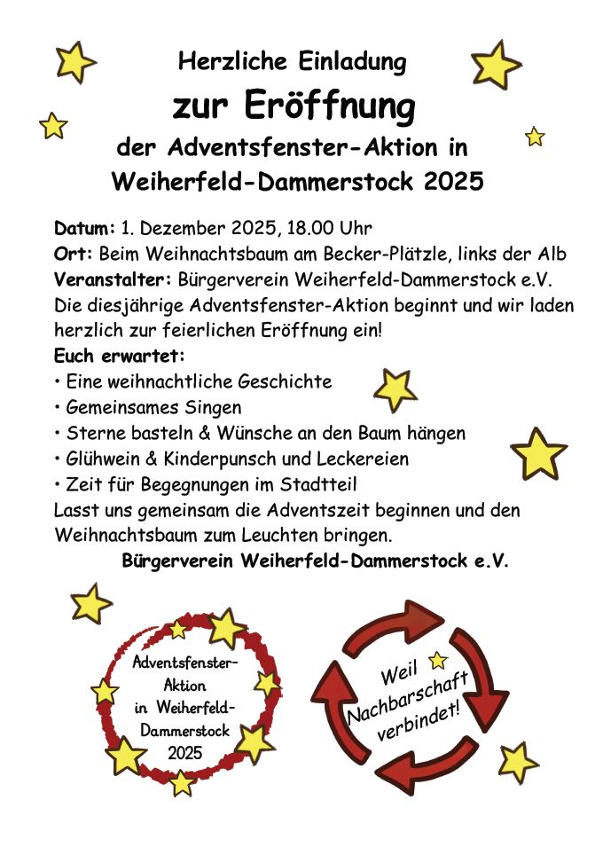 Flyer Advenstfenster 2025 Eröffnung