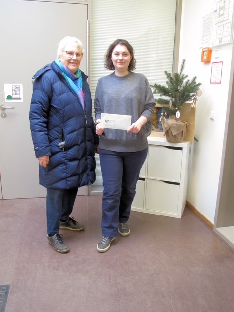 Frau Fischer (BV) und mit Frau Becker von der Weiherwald-Kita 