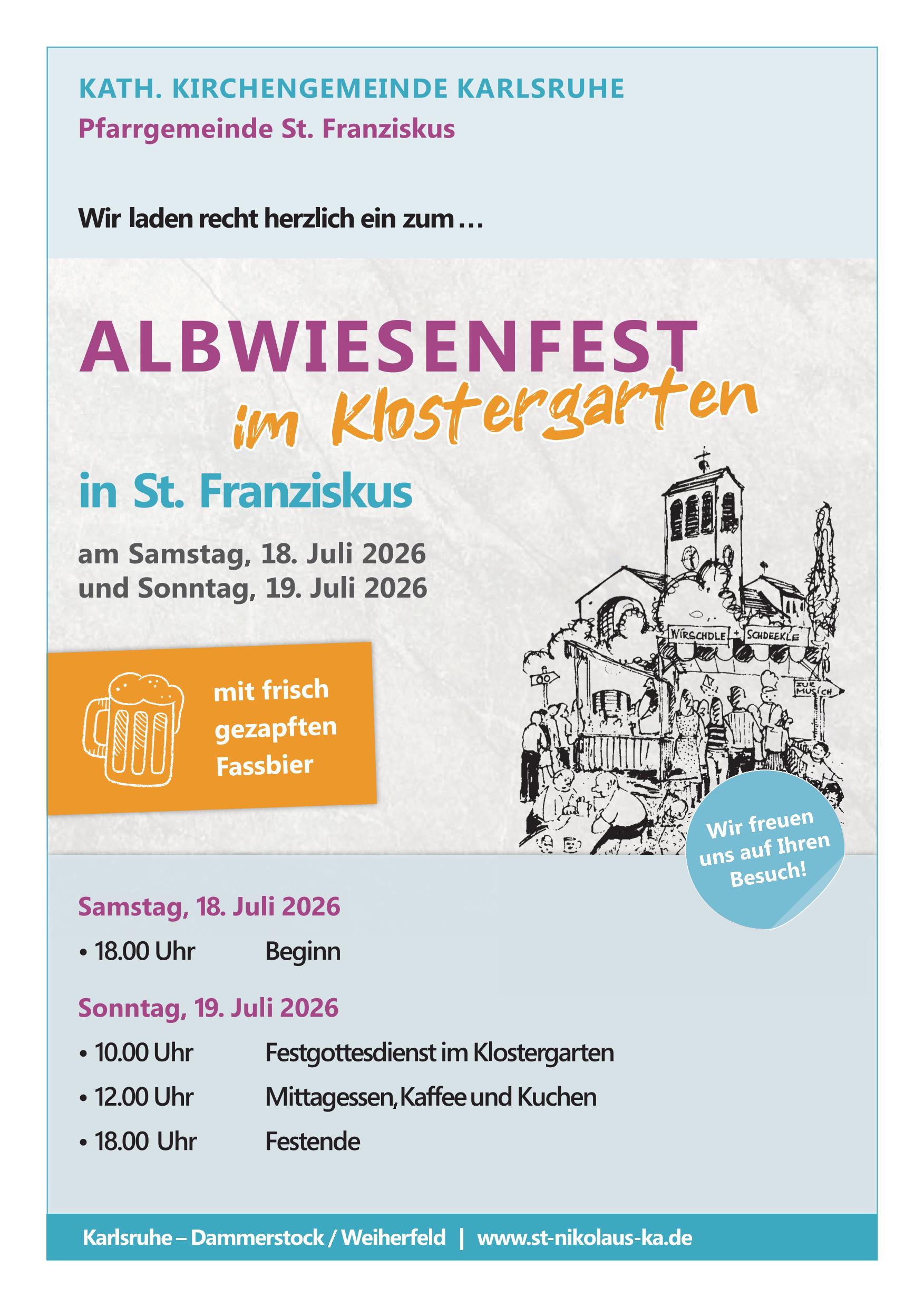 Plakat für Albwiesenfest 2026